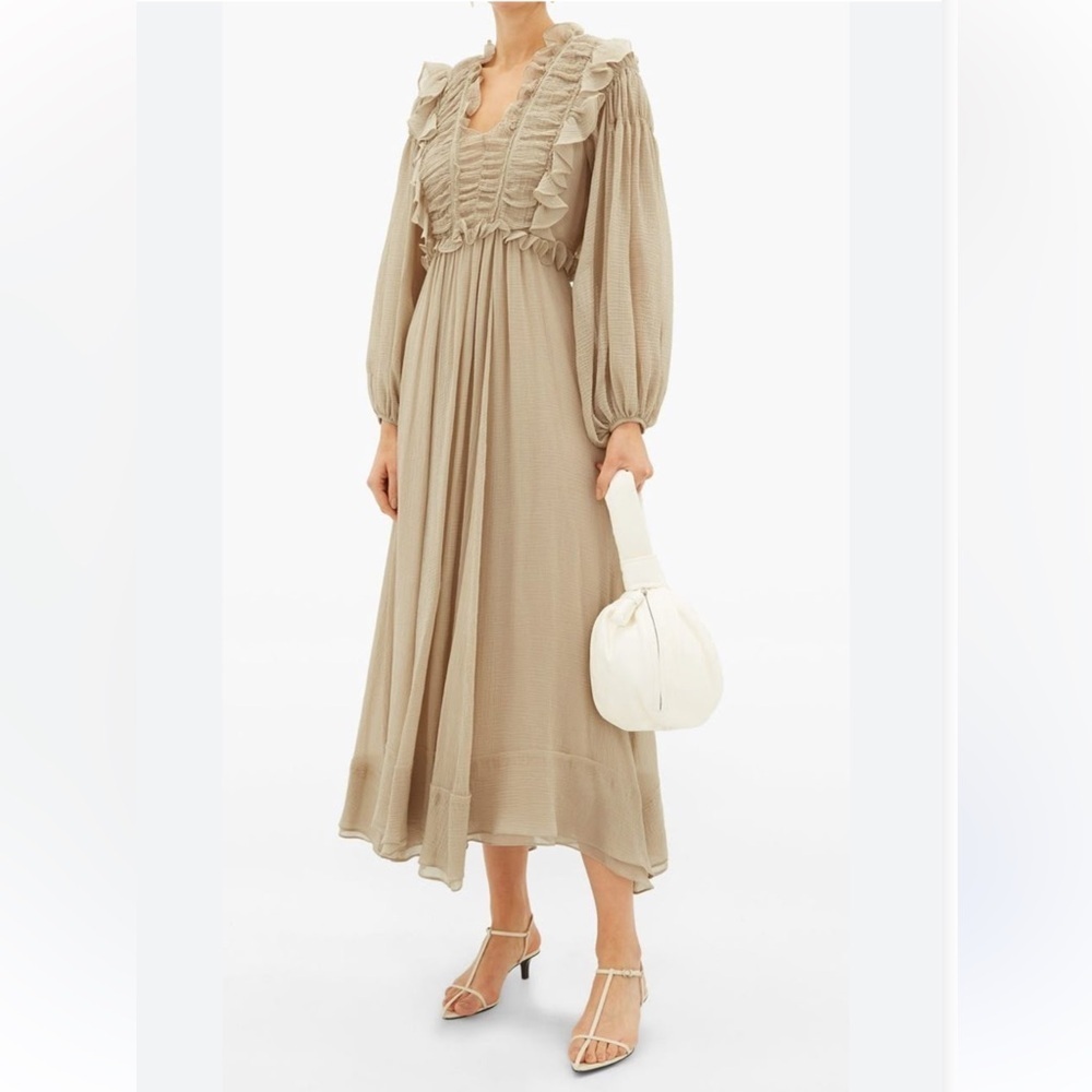 SSONE MIDI Flowy Ruffle Dress Size 14 - Picture 1 of 16